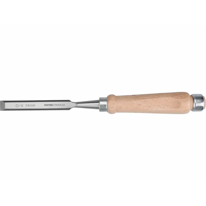 Dláto s drevenou rukoväťou, 14mm, dĺžka 275mm, CrV, EXTOL PREMIUM