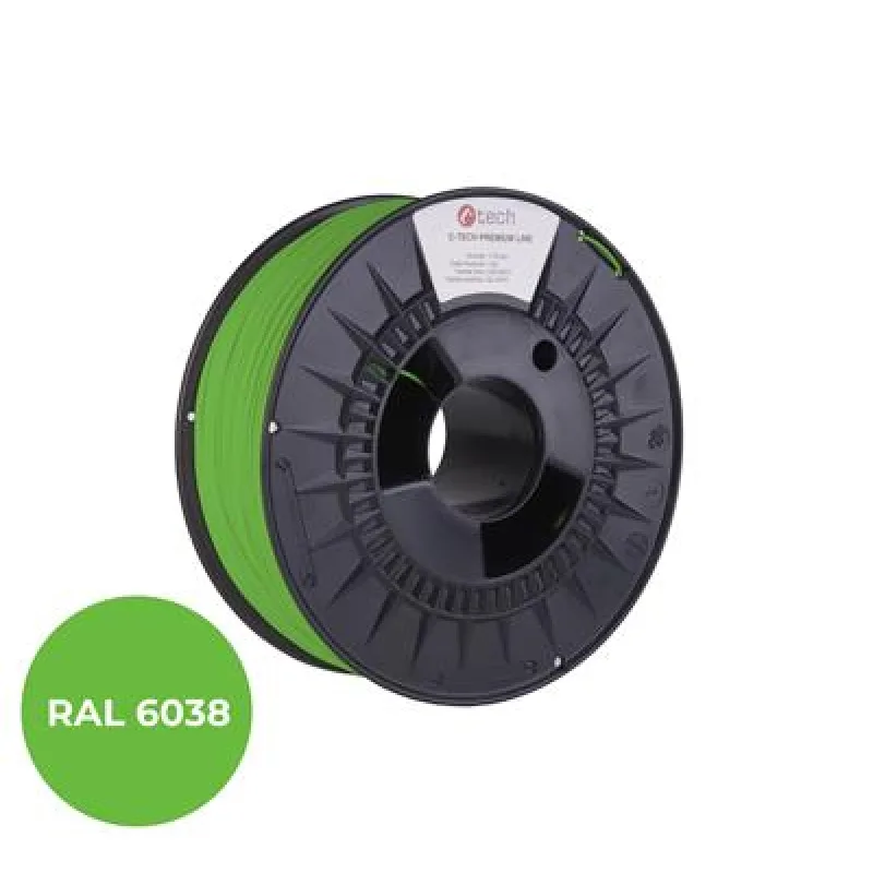 Tlačová struna (filament) C-TECH PREMIUM LINE, PLA, luminiscenčná zelená,…