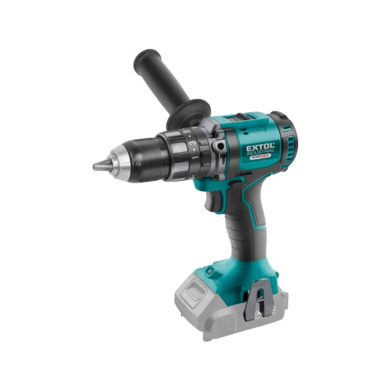 Vŕtačka s príklepom aku Share20V, bez aku, 80Nm, bezuhlíkový motor, kufor, EXTOL INDUSTRIAL