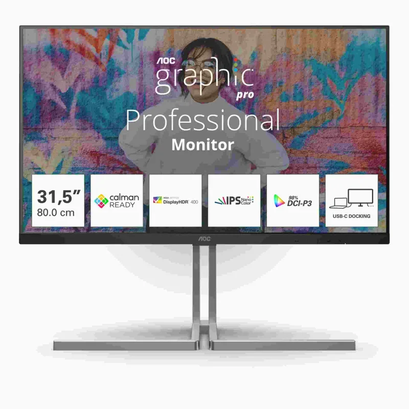 AOC MT VA LCD WLED 31, 5" U32U3CV - IPS nano color, 3840x2160, HDMI, …