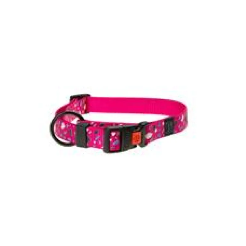 Karlie Obojek ASP Mix&Match růžový motiv CHIP velikost M 40-55cm 20mm
