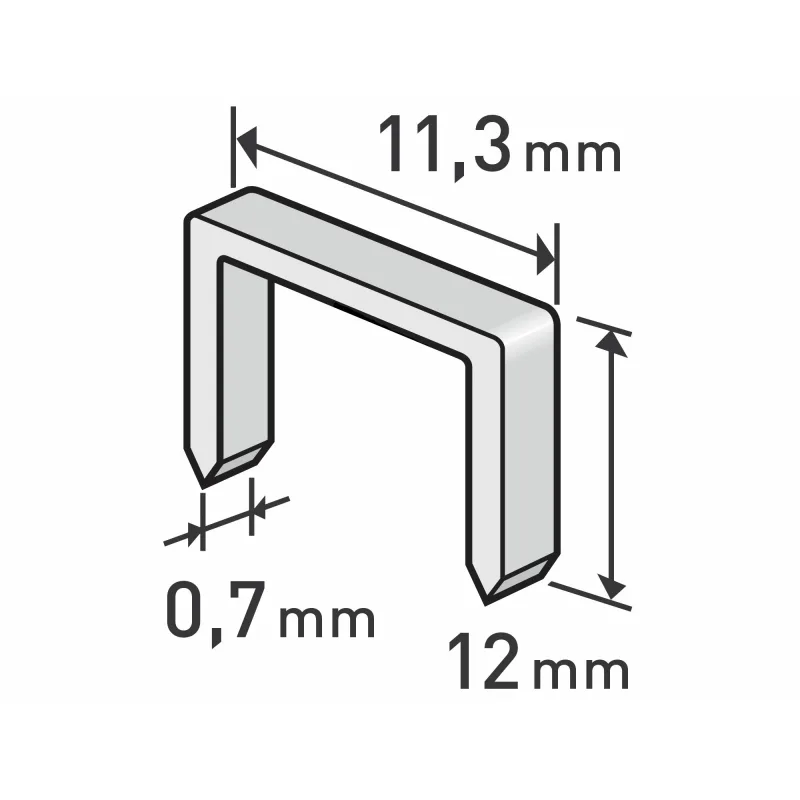 Spony 12mm, 11,3x0,7mm, balenie 1000ks, EXTOL PREMIUM