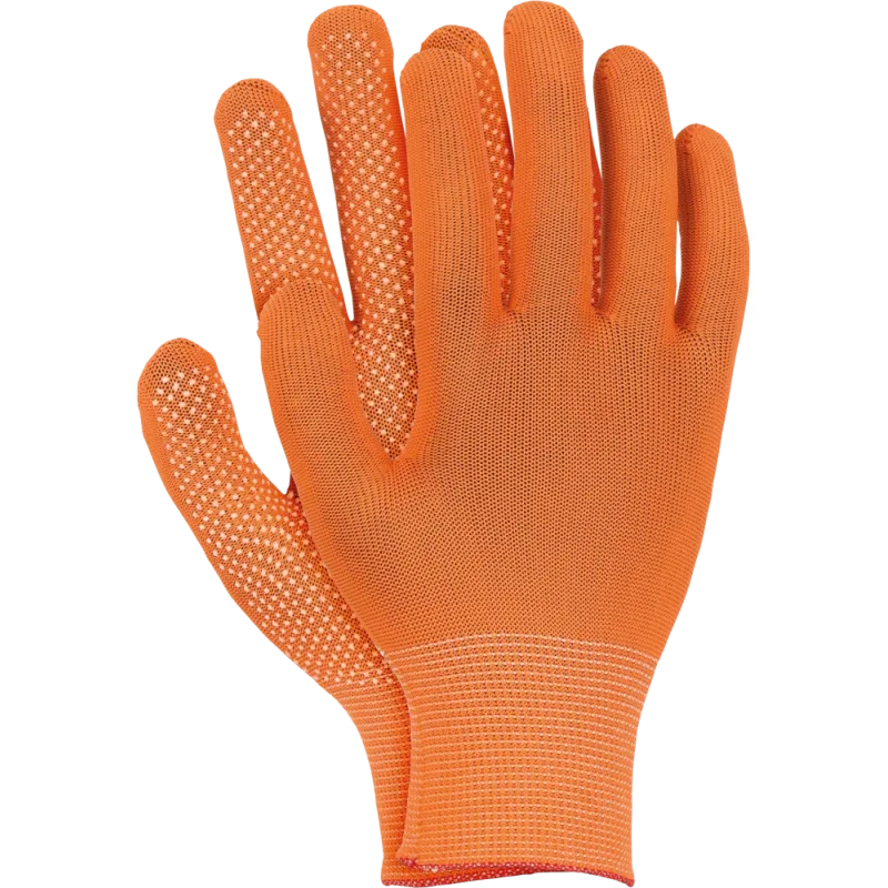Ogrifox DOTUA PW rukavice s PVC tečky orange L/9