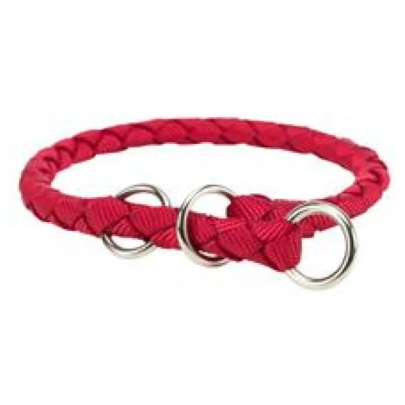 Nylonový obojek kulatý CAVO červený S-M 35-41 cm/12 mm