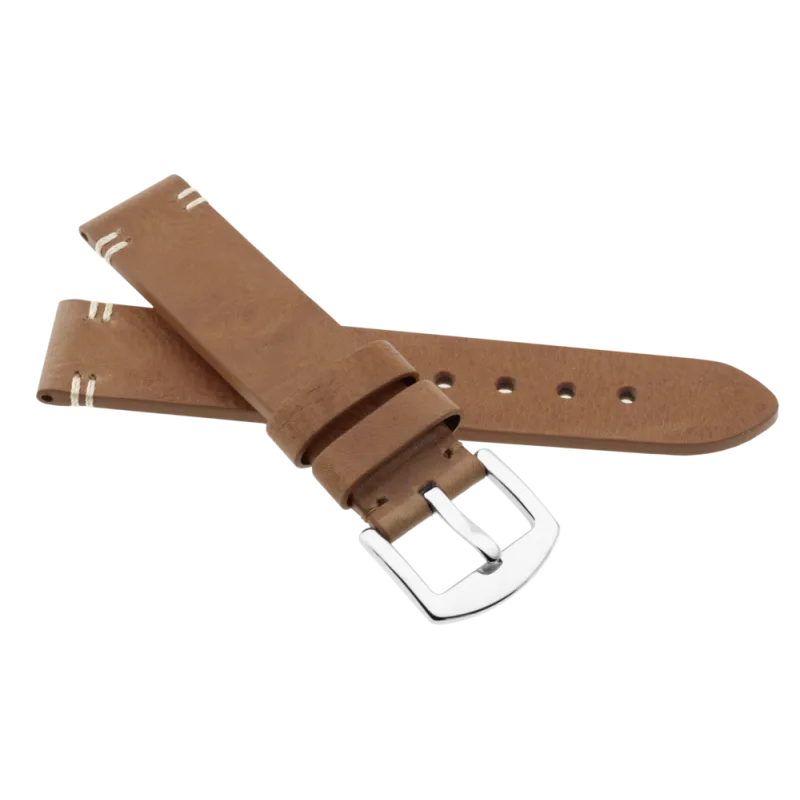 JVD Kožený unisex hnědý řemínek na hodinky R41810/20
