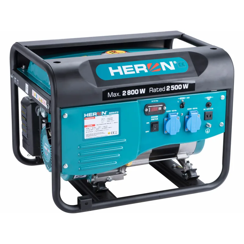 Elektrocentrála rámová benzínová 1F, 2,8kW, HERON