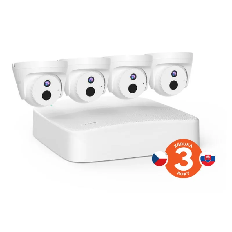 Tenda K4P-4CR - PoE kamerový set 4MPx, 4CH NVR + 4x IP kamera 4MPx, IP67,…