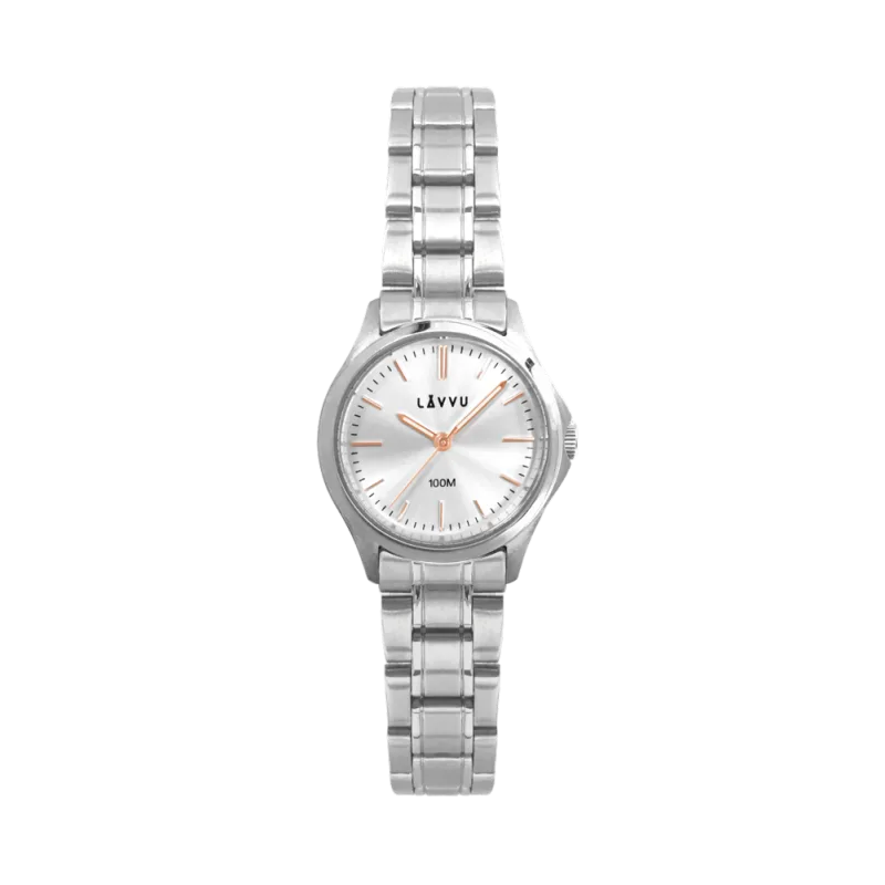 Dámské vodotěsné hodinky LAVVU ARENDAL Rose Gold s vodotěsností 100M LWL5021