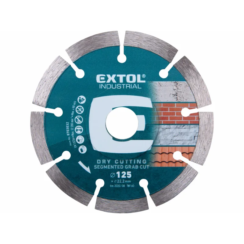 Diamantový rezný kotúč Grab Cut, 125mm, EXTOL INDUSTRIAL