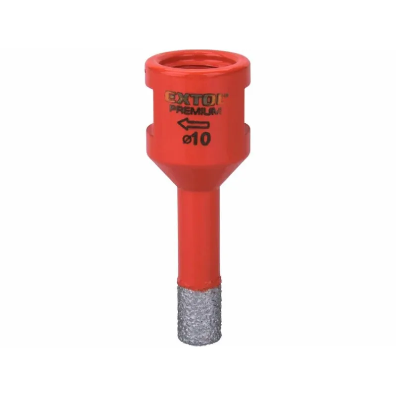 Vrták korunkový diamantový do uhlovej brúsky, ⌀10mm, EXTOL PREMIUM