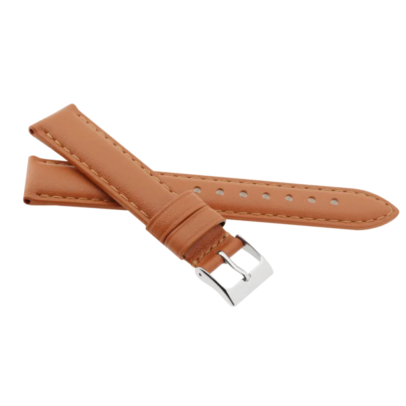 JVD Kožený unisex hnědý řemínek na hodinky R41310/12