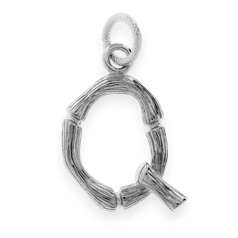 MPM Ocelový unisex nerezový přívěsek "Q" 70213 - stříbrné barvy