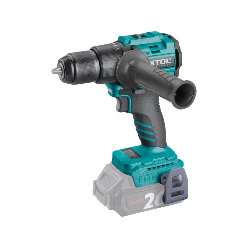 Vŕtačka s príklepom aku Share20V, bez aku, 70Nm, bezuhlíkový motor, EXTOL INDUSTRIAL