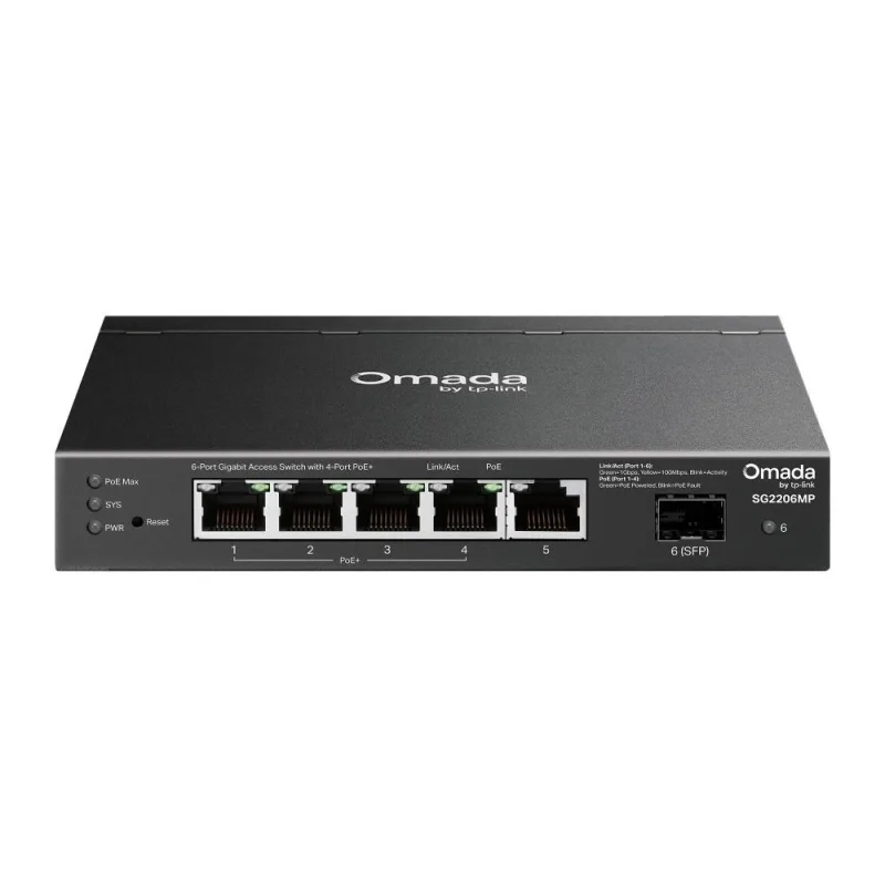 TP-link SG2206MP 4xPoE, 1xRJ45, 1x SFP Omada Acces SG2206MP