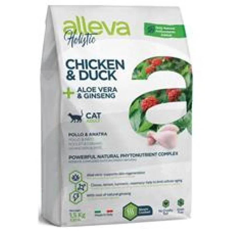 ALLEVA HOLISTIC Cat Dry Adult Chicken&Duck 1,5kg