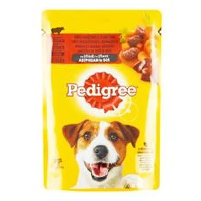 Pedigree kapsa Adult hovězí+jehně v želé 100g