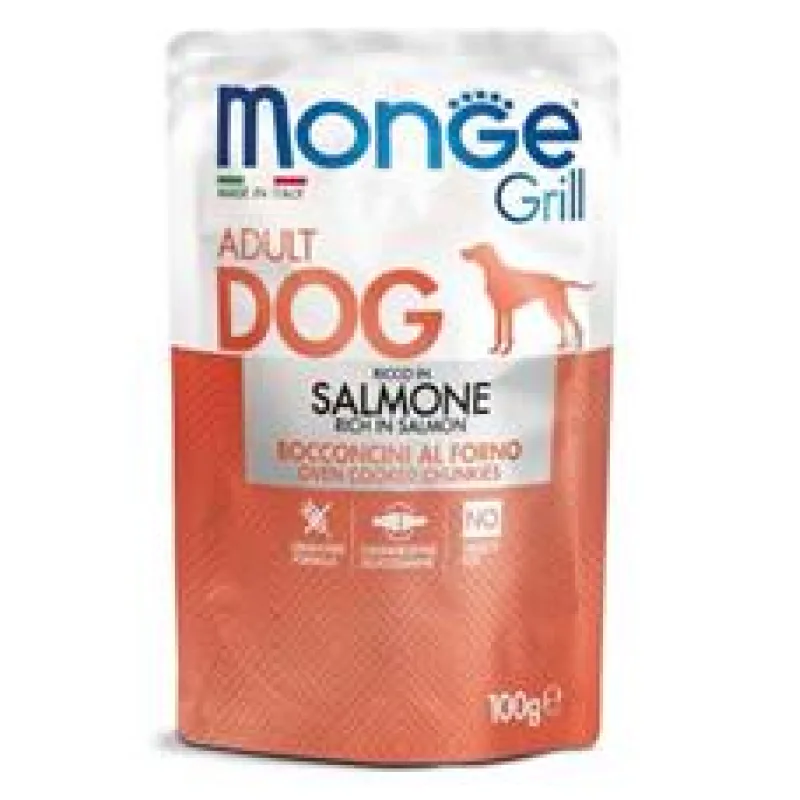 MONGE GRILL kapsička s lososem pro psy 100 g