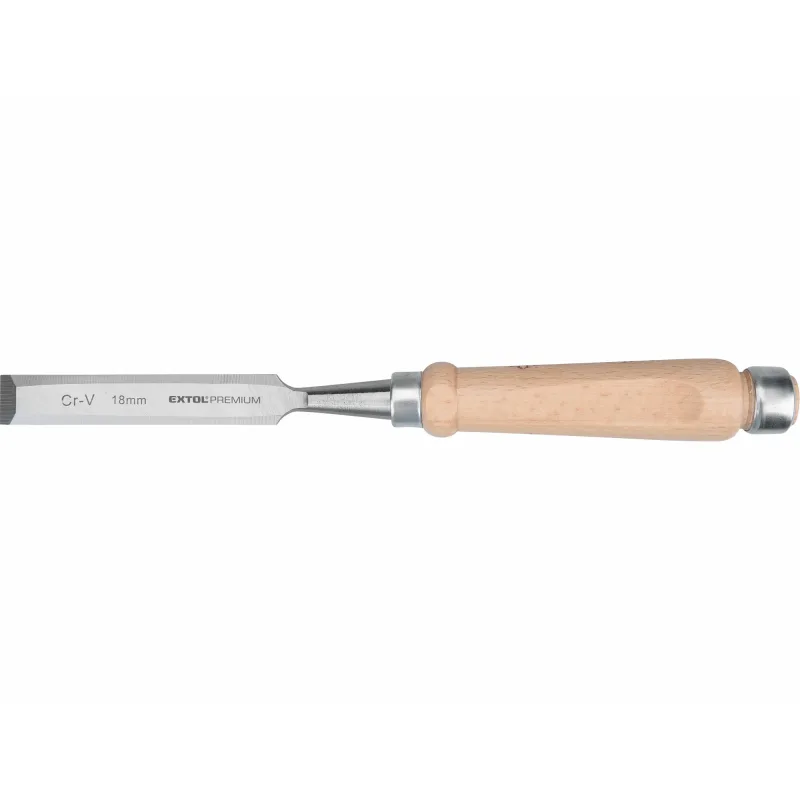 Dláto s drevenou rukoväťou, 18mm, dĺžka 280mm, CrV, EXTOL PREMIUM