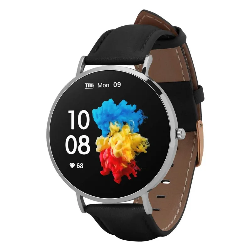 Garett Smartwatch Verona stříbrná, černý řemínek VERONA_SILVER_BLACK…