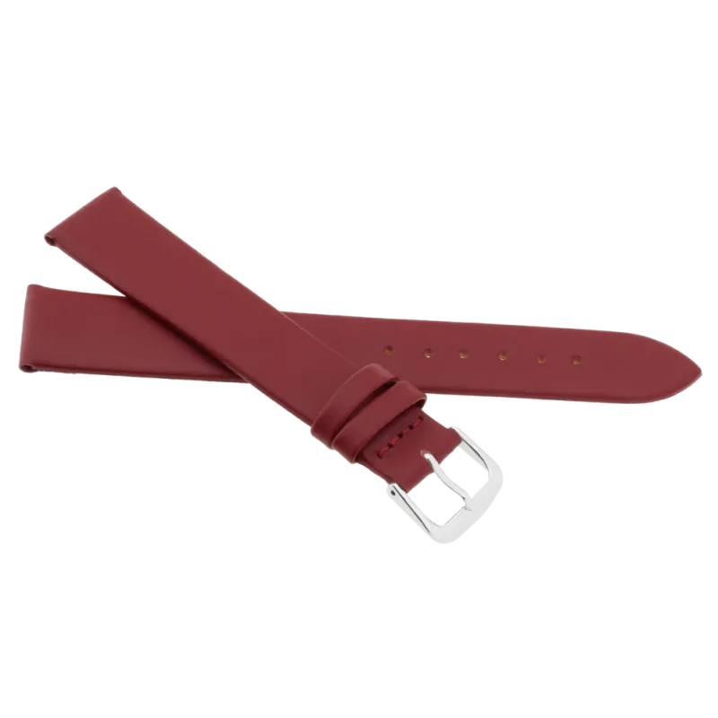 JVD Červný kožený unisex řemínek na hodinky R14807/10
