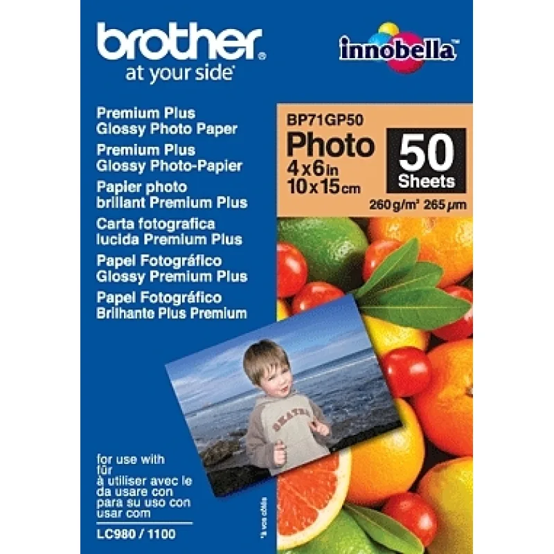 BP71GP50, 50 listov, 10x15cm Premium Glossy, 260g BP71GP50