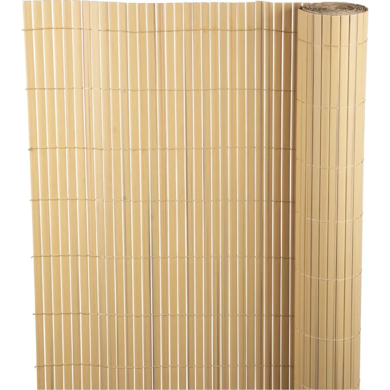 Umelý bambusový plot PVC, 1x3 m, bambusový vzor, UV