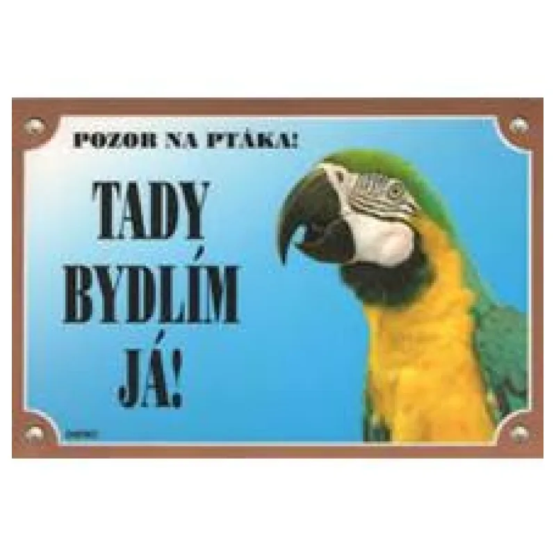 Cedulka Dafiko PAPOUŠEK ARA ARARAUNA 1 ks