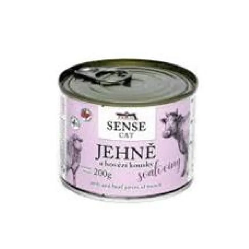 FALCO SENSE Cat jehně a hovězí kousky svaloviny, konzerva 200g