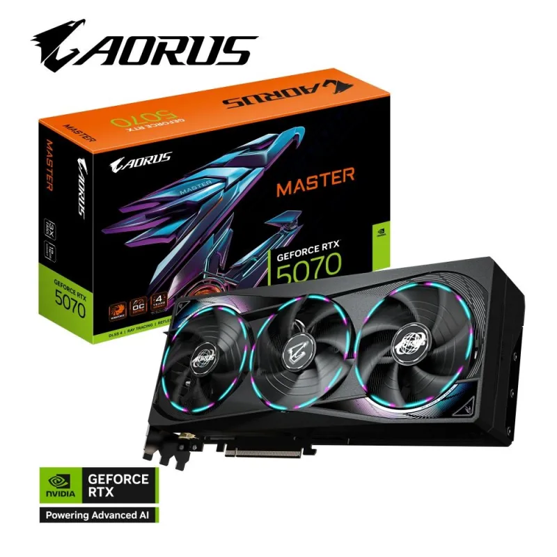 GIGABYTE VGA NVIDIA GeForce RTX 5070 MASTER 12G, 12G GDDR7, 3xDP, …