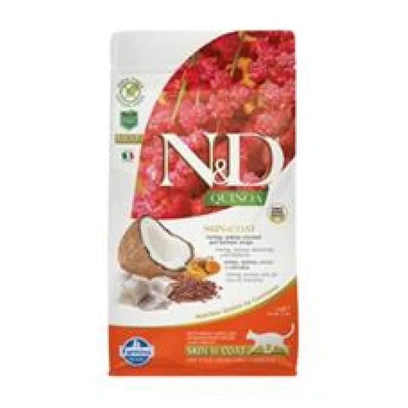 N&D GF Quinoa CAT Skin&Coat Herring & Coconut 2 x 5 kg
