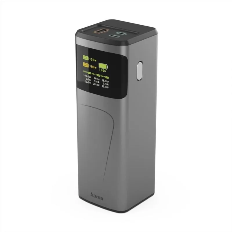 Hama High Power 150 W, powerbanka, 24000 mAh, 2x USB-C, 1x USB-A, PD…