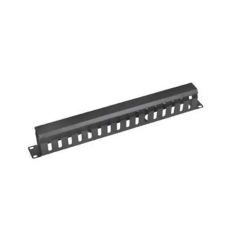 Vyvaz.panel 19"1U kov Lišta Priechodný čierny 65mm hl 9659
