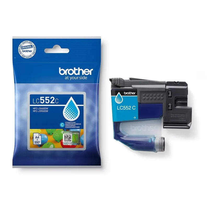 BROTHER INK LC-552C - cyan- cca 550stran, pro MFC-J3660 MFC-J3960 LC552C
