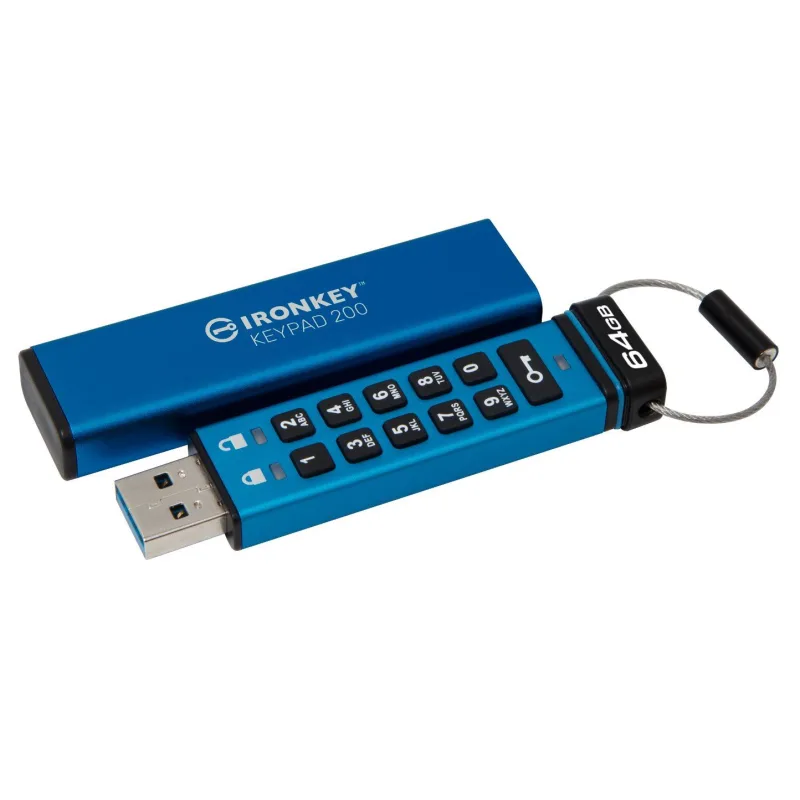 Kingston Flash Disk IronKey 64GB Keypad 200 encrypted USB flash drive…