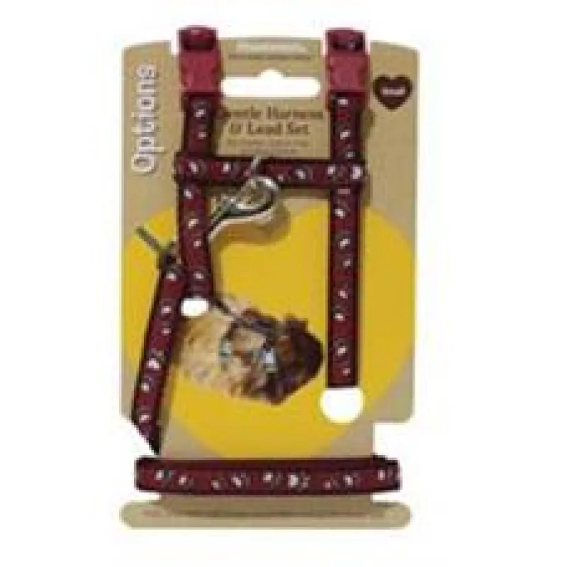 Postroj hlod.nylon s vodítkem,tlapky/mix b. Rosewood L