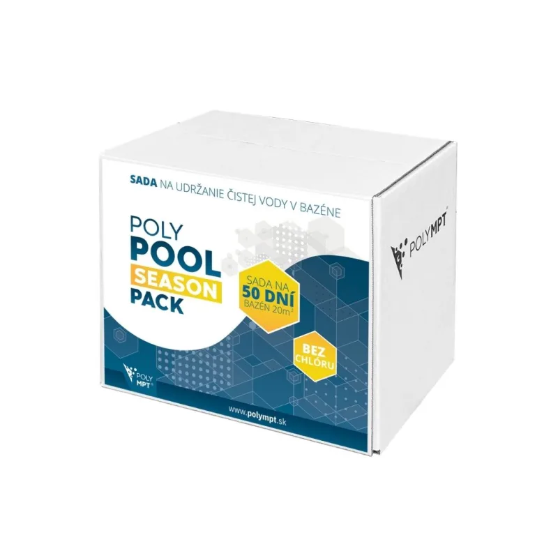 POLY POOL SEASON PACK, bezchlórová sada pre čistú bazénovú vodu, POLYMPT