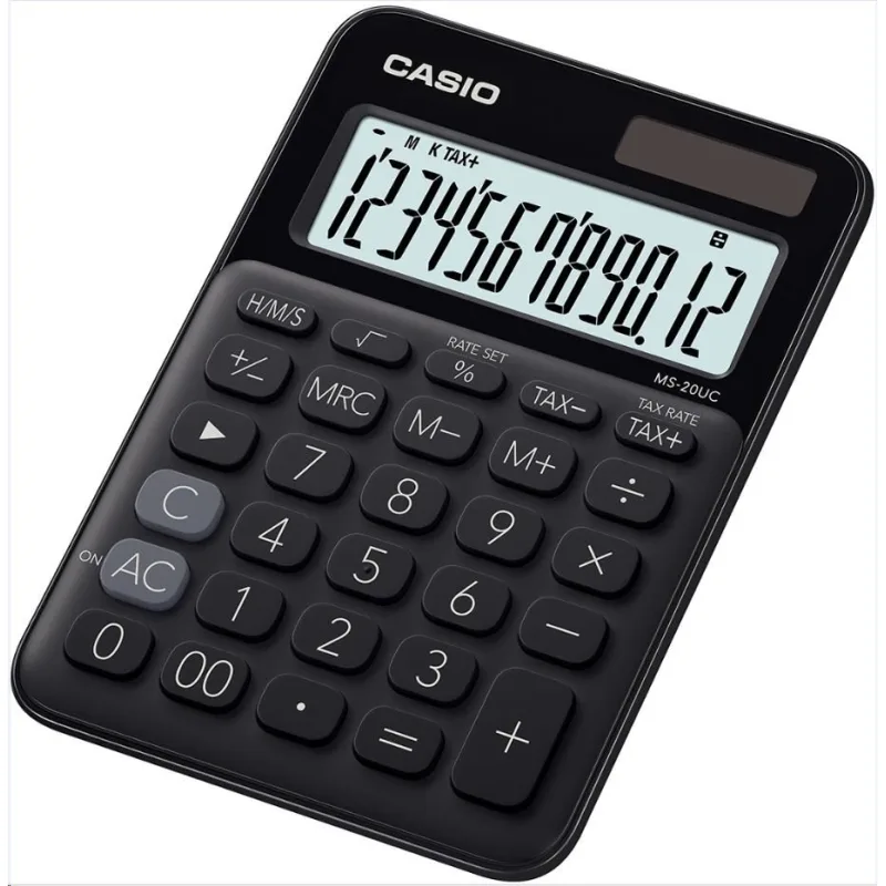 CASIO kalkulačka MS 20UC BK, Stolní kalkulátor MS 20UC BK