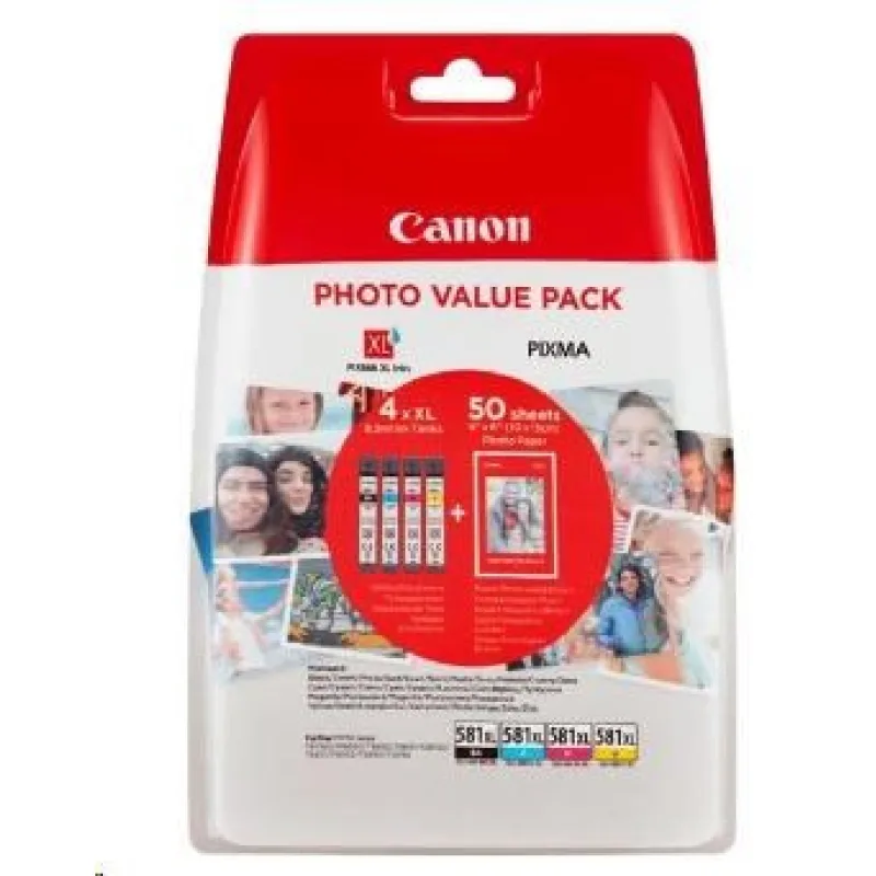 Canon CLI-581XL BK/ C/ M/ Y PHOTO VALUE 2052C006