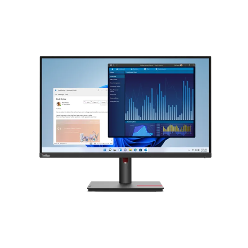 Lenovo T27p-30 27" 3840x2160 4K 1300:1 350cd 4ms HDMI+DP+USB-C+USB+RJ45…