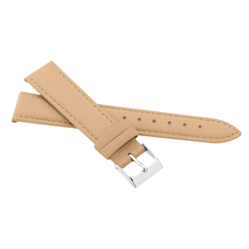 JVD Unisex béžový kožený řemínek na hodinky R41442/16
