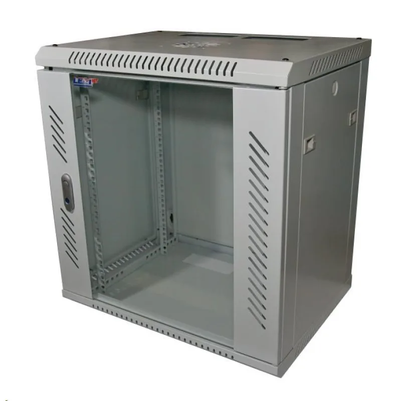 LEXI-Net 19" nástěnný rozvaděč 12U 600x600, nosnost 60 kg, skleněné…
