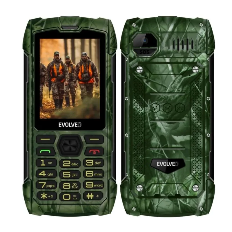 EVOLVEO StrongPhone H1, vodotesný odolný Dual SIM telefón, lovecká…