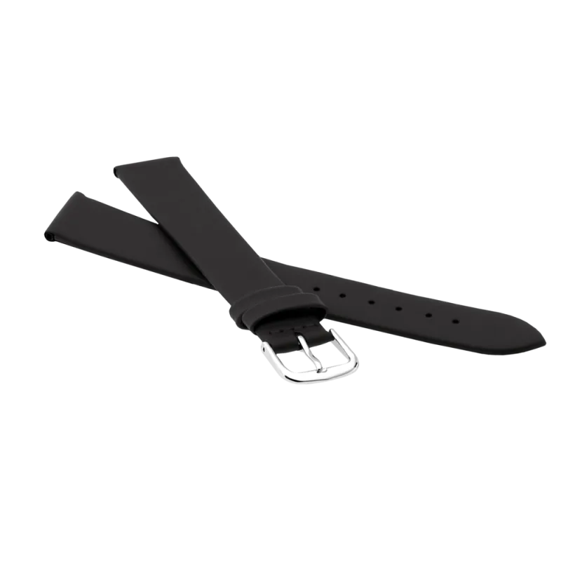 JVD Unisex černý kožený řemínek na hodinky R14801/18P
