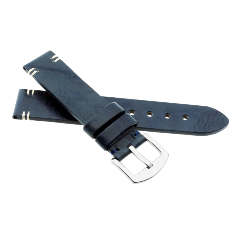 JVD Kožený unisex modrý řemínek na hodinky R41806/20
