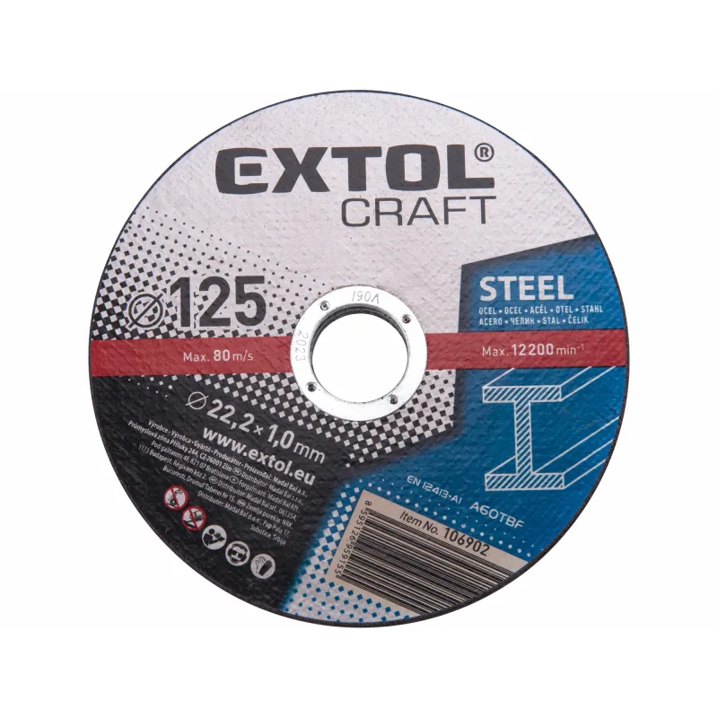Kotúč rezný na kov 5ks, 125x1,0mm, EXTOL CRAFT