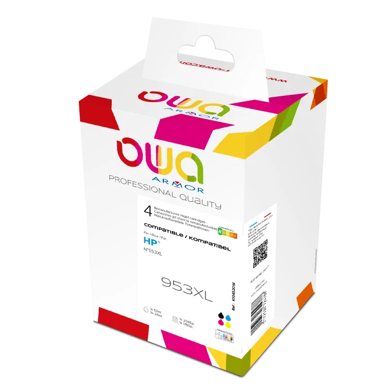 OWA ARMOR ink sada kompatibilná s HP L0S70AE/ F6U16-18AE, CMYK K10452W4
