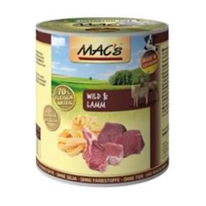 Konz. MACs Dog ZVĚŘINA a JEHNĚ s těstovinami 400 g