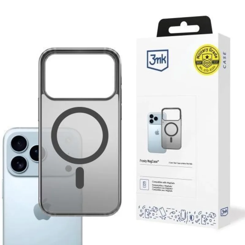 3mk ochranný kryt Frosty MagCase Black pro Apple iPhone 17 Pro Max…