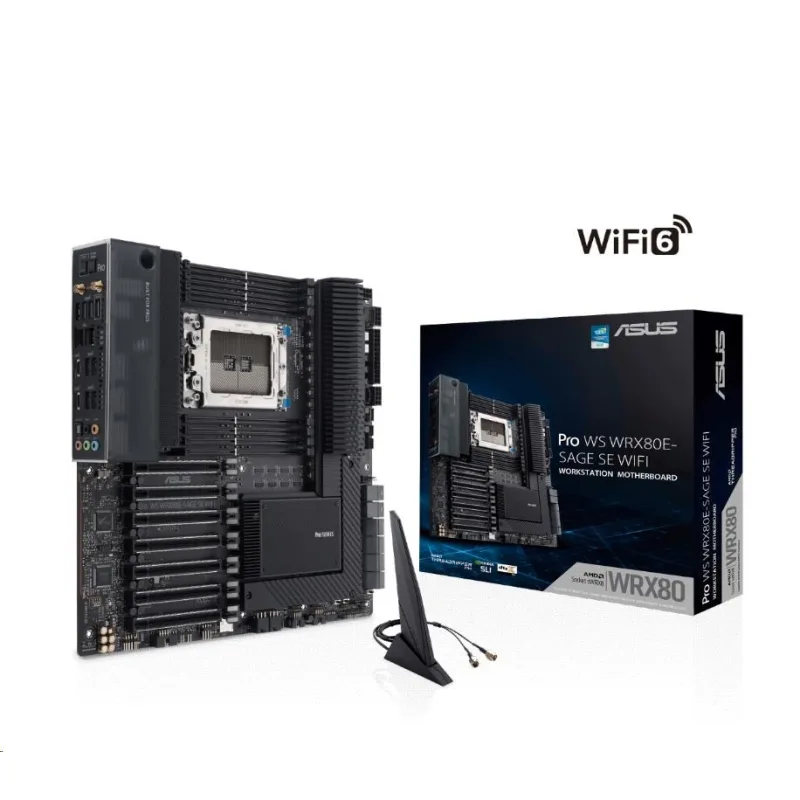 ASUS MB Sc sWRX8 PRO WS WRX80E-SAGE SE WIFI, AMD WRX80, 8xDDR4, WI-FI,…