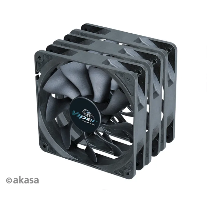 ventilátor Akasa - 12 cm VIPER S-flow 3ks B AK-FN065-BKT03